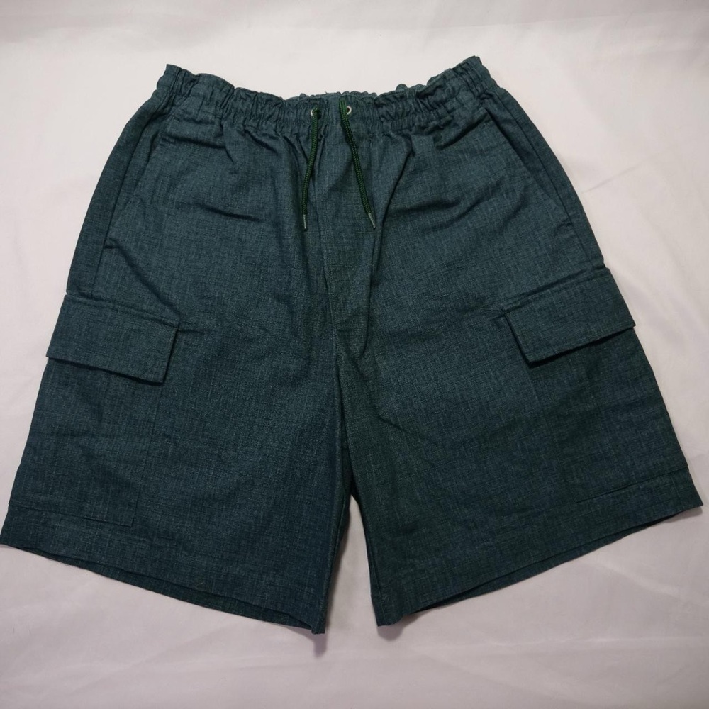 Noah Dark Green Cargo Drawstring Shorts